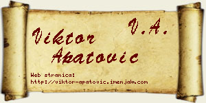 Viktor Apatović vizit kartica